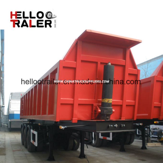 Hot Sale " U " Type Tipping Semi Trailer with Front Lifting Cylinder 