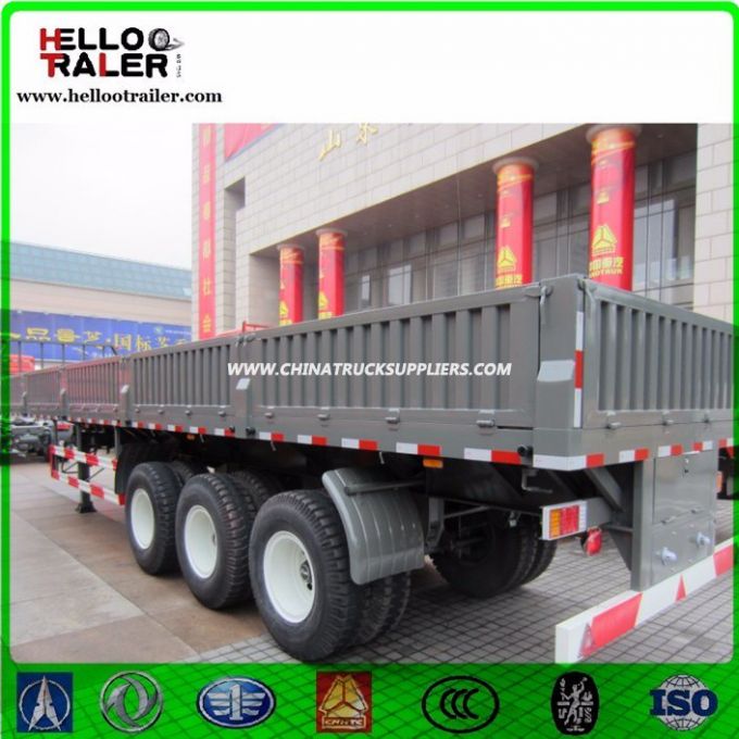 Tri-Axle Sidewall Cargo Trailer/ 60 Ton Cargo Box Semi Trailer 