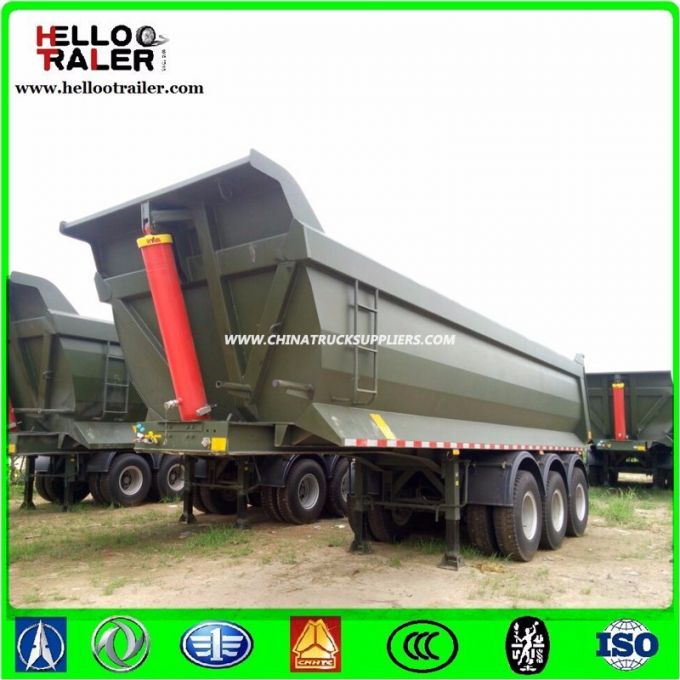 U Shape 3 Axle 60ton Heavy Duty Dump Semi Trailer 