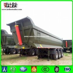 U Shape 3 Axle 60ton Heavy Duty Dump Semi Trailer