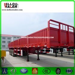 New 3 Axle 60 Ton Curtain Side Trailer for Sale with Detachable Wall