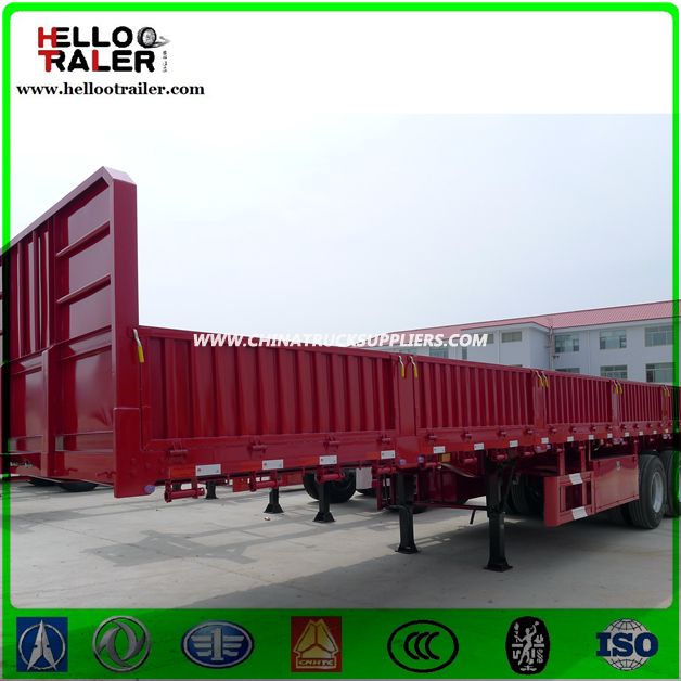 Chinese 60 Ton Lorry Semi Trailer Tri-Axle Cargo Truck Trailer for Sale 