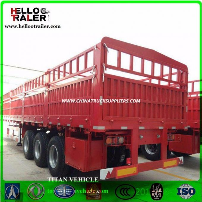 3 Axle Cargo Lorry Semi Trailer 50t Cargo Truck Trailer 