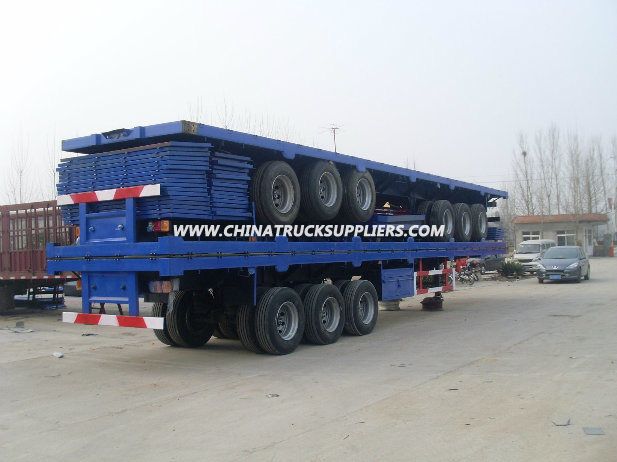 3 Axles Heavy Duty Cargo Truck Trailer 50t Lorry Box Semi Trailer Sale 