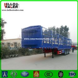 3 Axle Utility Fence Cargo Truck Trailer