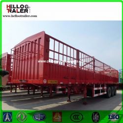 3 Axles 60 Ton Van Cargo Stake Truck Trailer