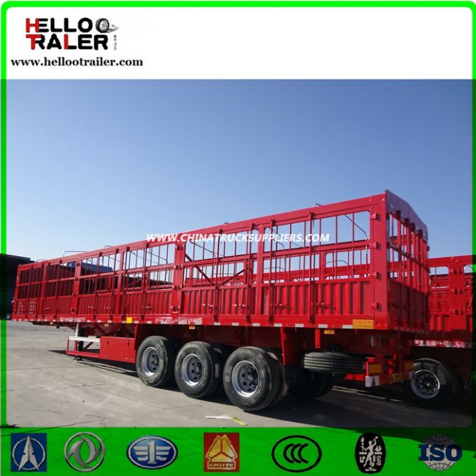 Best-Selling 3 Axles Fence Cargo Semi Trailer 