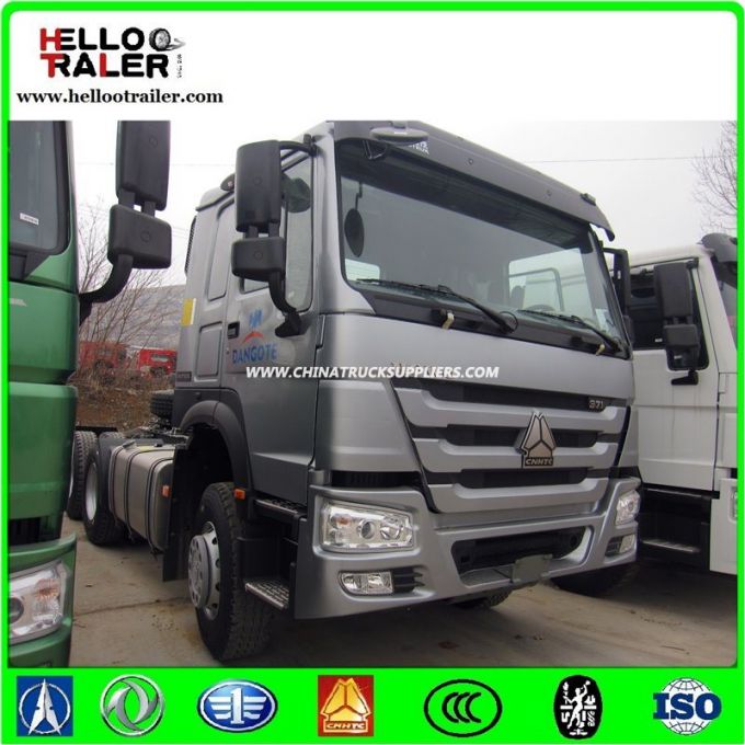 New 6X4 Type Euro 2 China HOWO A7 371HP Sinotruk Tractor Head 