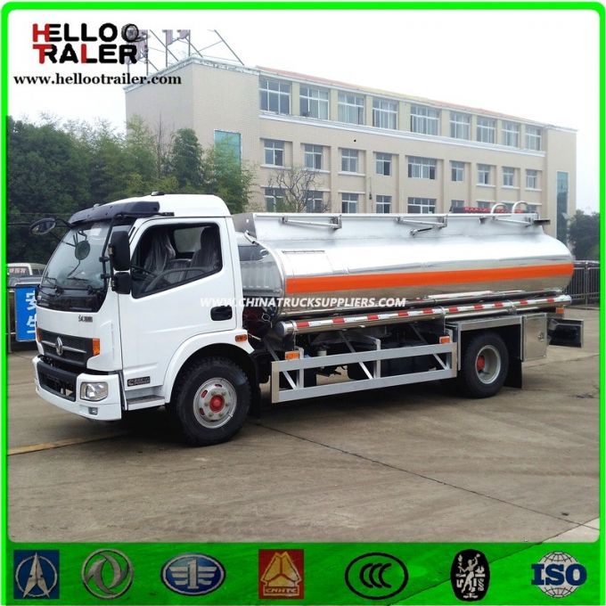 Dongfeng 4X2 Aluminum Alloy 7000 Liters Fuel Refueling Tanker Truck 