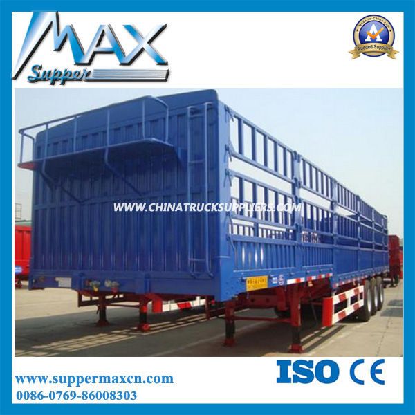 3axle 40FT Bulk Cargo Transport Side Door Fence Semi Trailer 