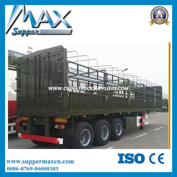 60t Fenced Semi Trailer 3axles Grid Type Semi Trailer 