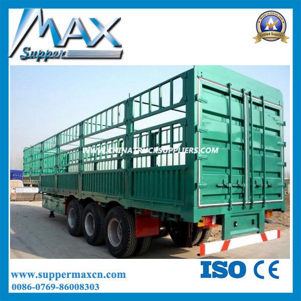 2/3 Axles Fence/Stake Semi Trailer for Transport Bulk Cargo/Animal/Grain 