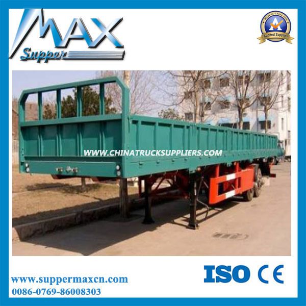 Triple Axles 50tons Fence High Bed Cargo Side Wall Semi Trailer for Sale 