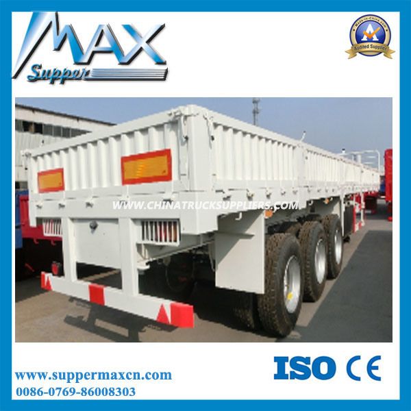 3 Axles 50tons High Bed Cargo Semi Trailer Manufacture 