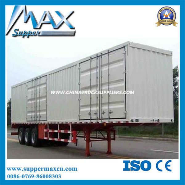 3 Axle 40 Ton High Quality Cargo Van Truck Trailer 