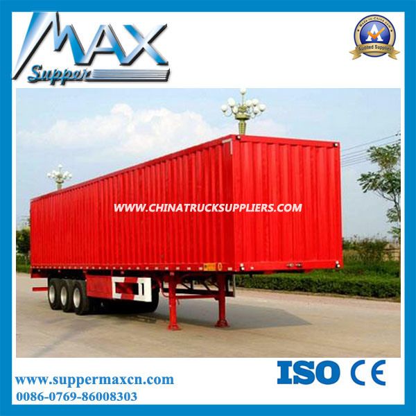 3 Axle 50 Ton Truck Van Type Semi Trailer for Sale 