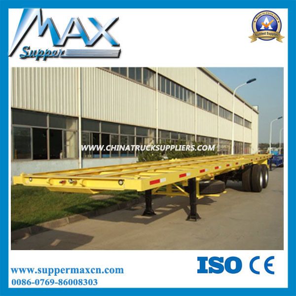 Container Flatbed Semi Trailer with Q345 Main Beam 