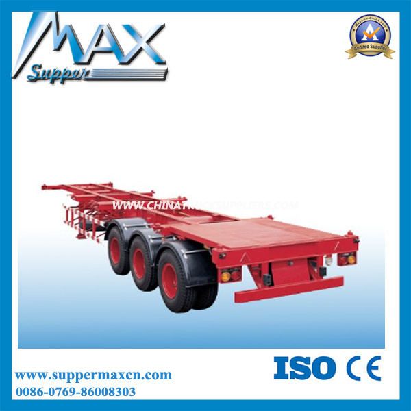 High Quality 40t 3 Axle Skeletal Container Truck Trailer 