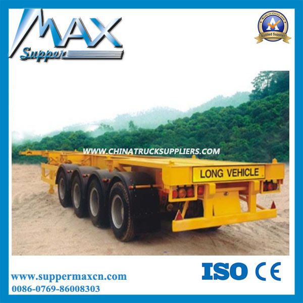 China ISO Tri Axles 3-Axle 40FT Container Skeleton Chassis Trailers 