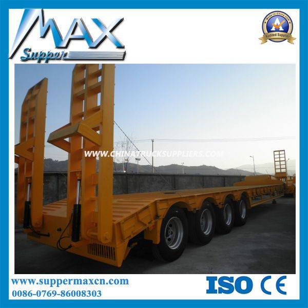 4 Axle Low Bed Trailer/Semi Trailer/Heavy Machine Loader 