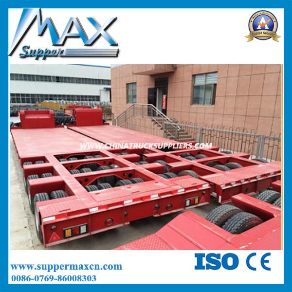 4 Lines 8 Axles Low Bed Semi Truck Trailer 