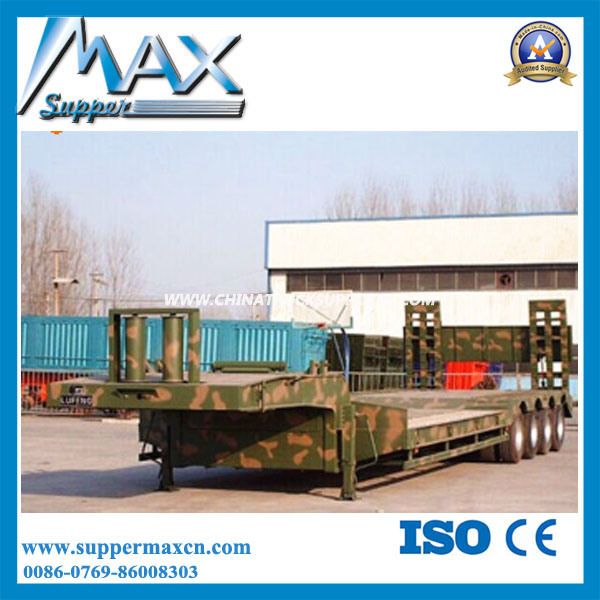 3-5 Axle Low Flatbed Semi Trailer Excavator Transporting Truck Trailer 