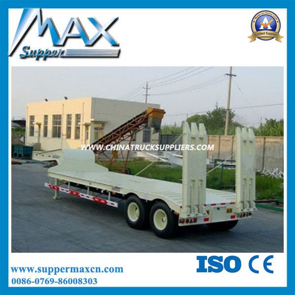 3 Axles Low Flatbed Semi Truck Trailer 