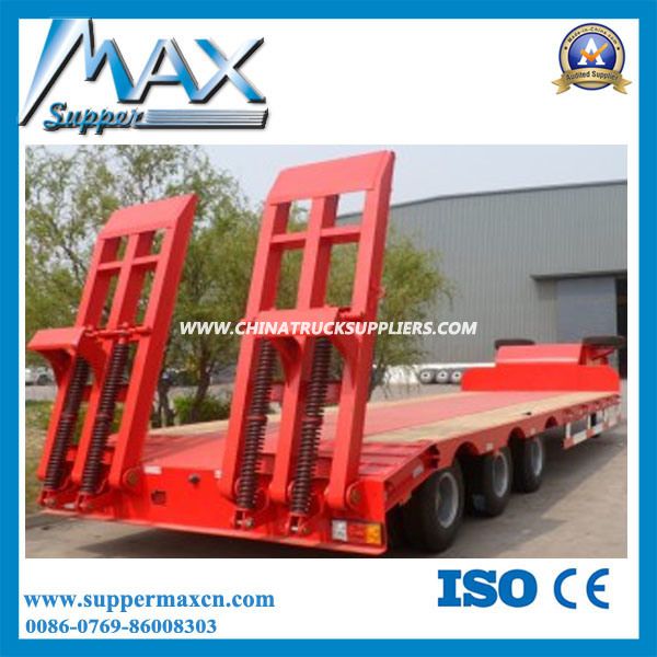 China Manufacturer 60-120tons Low Bed Trailer/Lowboy Truck Semi Trailer 