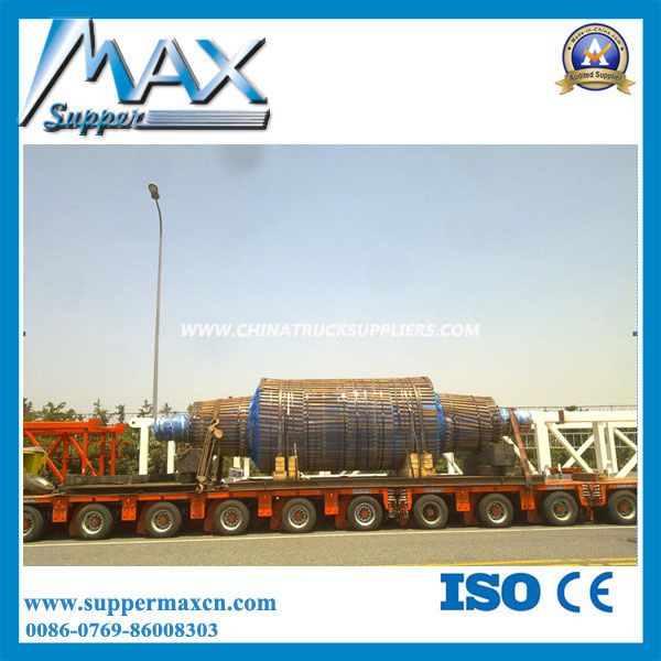 50t-80t 3 Axle Low Bed Semi Trailer for Sale 