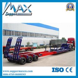 Tri-Axle 60 Tons Extendable Low Bed Semi Trailer