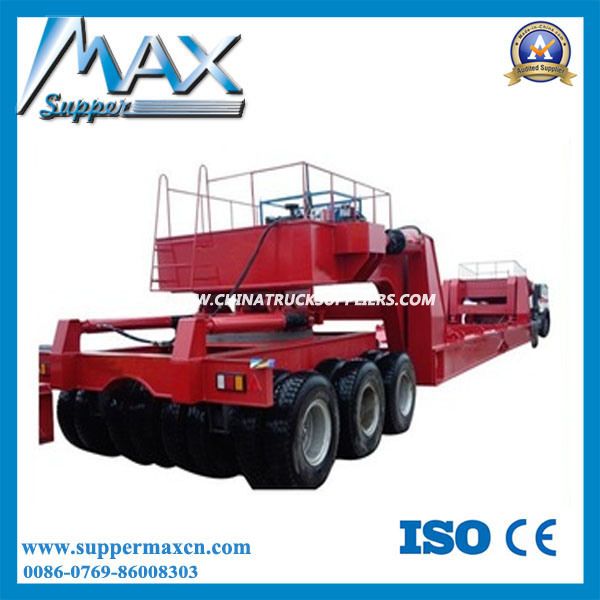 Tri- Axles 100 Ton Low Bed Semi Trailer 