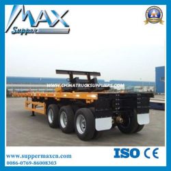 3 Fuwa Axles Low Bed Semi Trailer with Ladder Pitching Bar