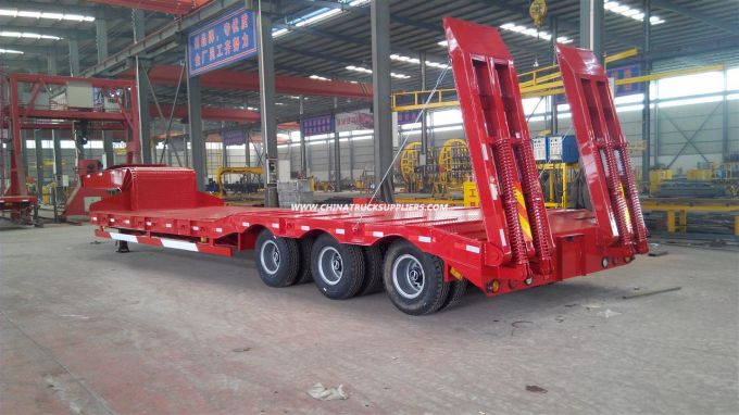 80 Ton Trailer Low Bed Semi Trailer with Multi Axle 