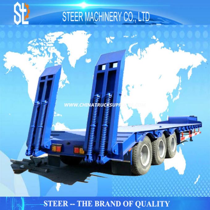 Heavy Duty Low Bed Trailer with 3-5 Axles 