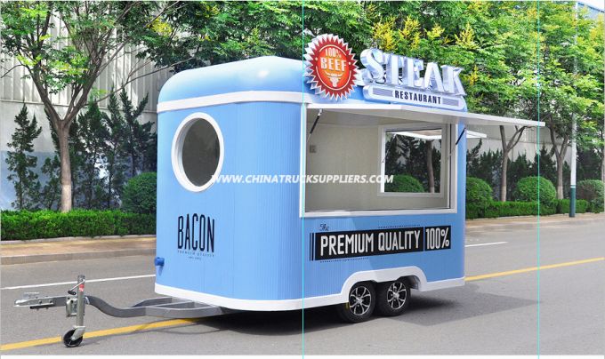 2018 New Outlook Mobile Food Trailer for Sale Ce Approved 