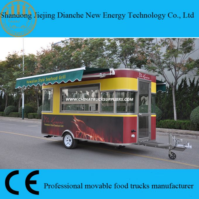 Popular Multi-Function Outlook Customized Mobile Food Trailer with Ce 