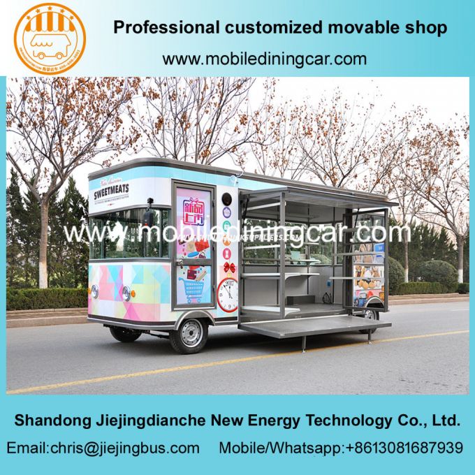 Top Selling Electric Food Truck and Goods Selling Movanle Trailer with Ce 