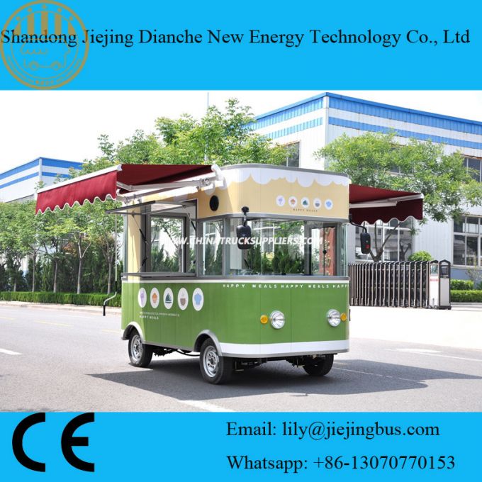 Ce Sales Hot Fast Food Cart Truck with Shelter Both Sides 