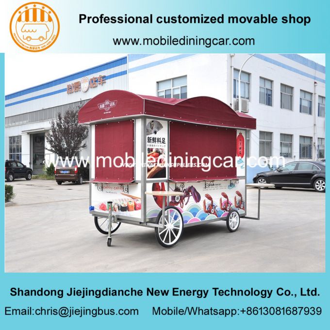 Four Wheels Food Cart/Food Van with Ce for Sale 