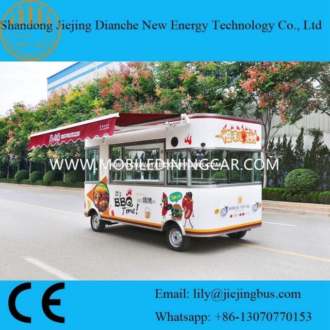 BBQ Grilled Food Mobile Cooking Trailer for Sale with Electric Signature 