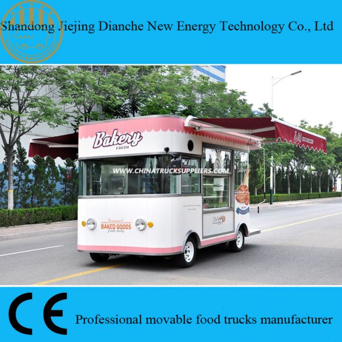 Double Shelters Food Truck Van for Selling Cakes and Biscuit (CE) 