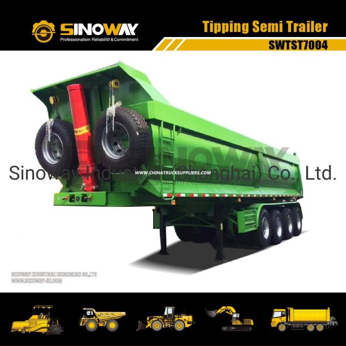 70 Ton Capacity Tipper Semi Trailer/4 Axles Dumper Semi-Trailer 