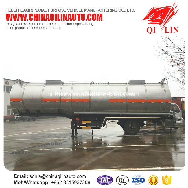 40cbm Oil Tanker Trailer for Solvent Naphtha Loading 