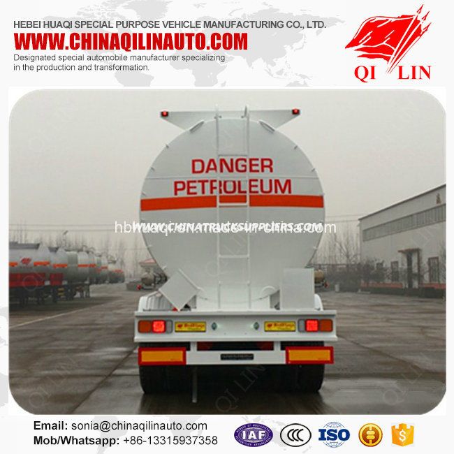 Aluminum Alloy Oil Tanker Semi Trailer with Mechanical Suspension 