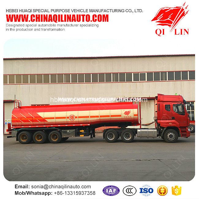 Oil Tanker Semi Trailer with 100mm Thickness Insulating Layer 