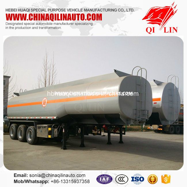 Total Weight 40 Tons Tanker Semi Trailer for Gasoline Loading 