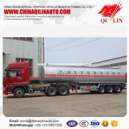 Aluminum Alloy Tanker Semi Trailer with Leaf Spring Suspension