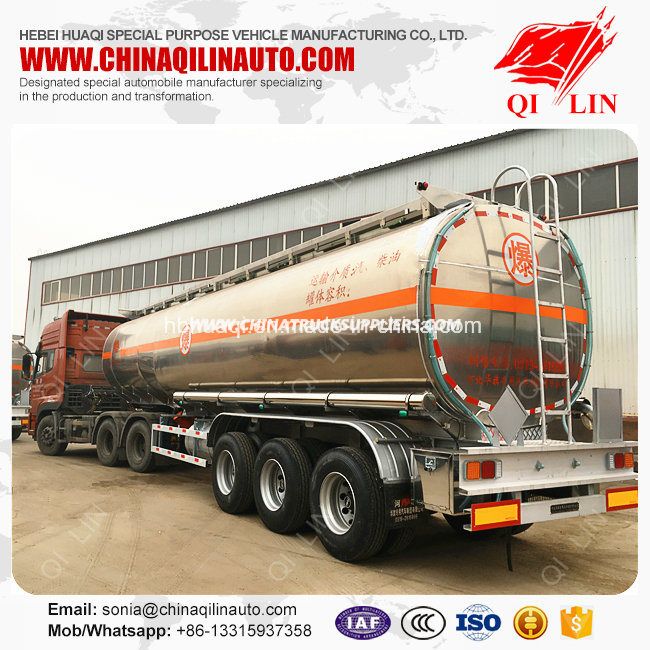 Good Quality 3 Axles Aluminum Alloy Fuel Tank Semi Trailer 