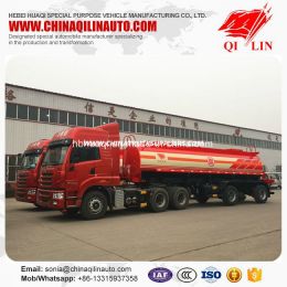 Total Weight 40 Tons Corrosive Goods Transport Tanker Trailer