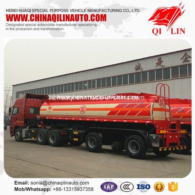 3 Axles 18cbm Sulfuric Acid Transport Tanker Semi Trailer 